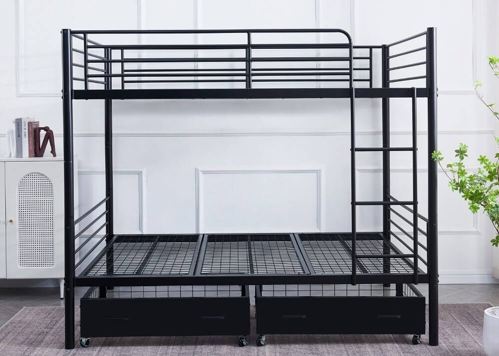 Metal Storage Drawers - Black