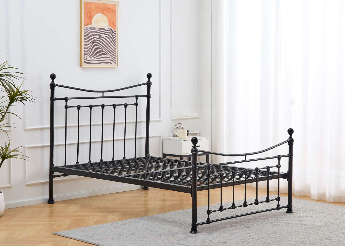 Calthorpe bed in black in double size