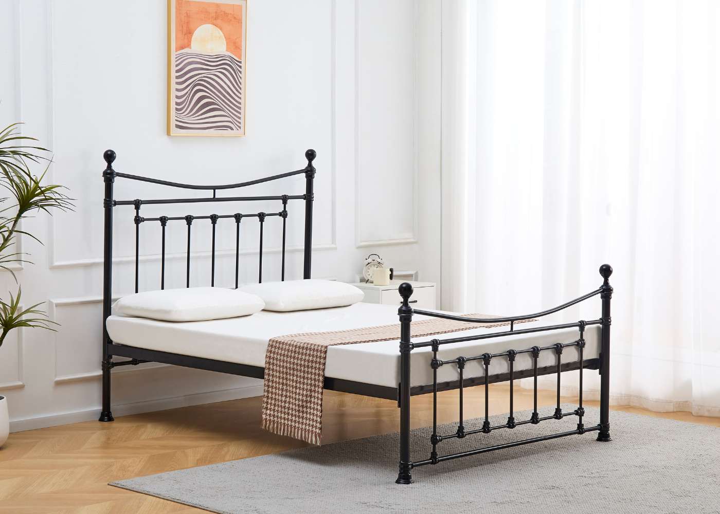 Calthorpe Bed frame in black in double size