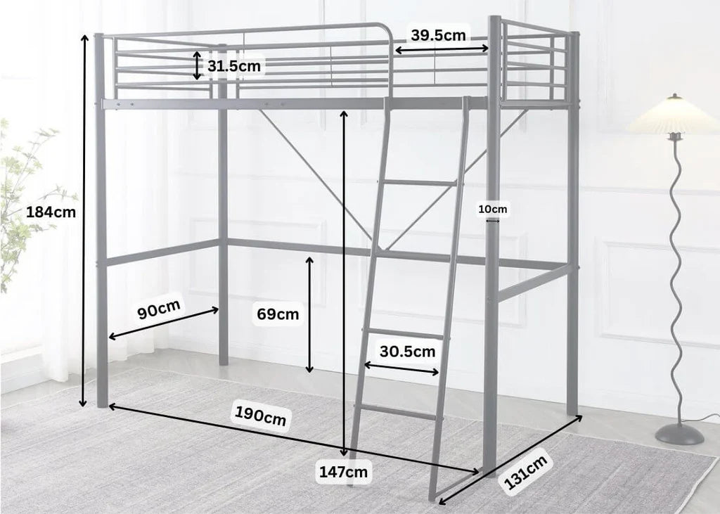 Dimensions of Newton High Sleeper