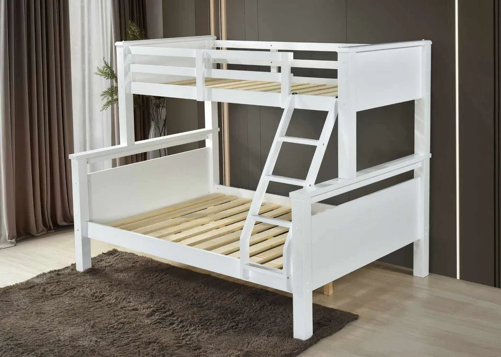 Triple White Bunk Bed