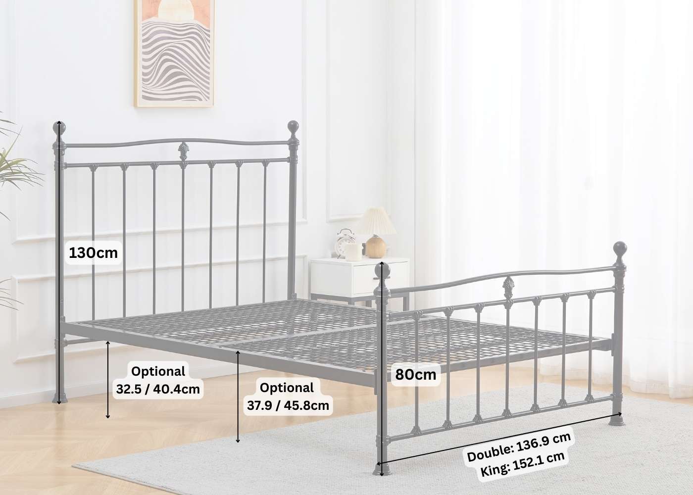 Tunstall Bed - Black