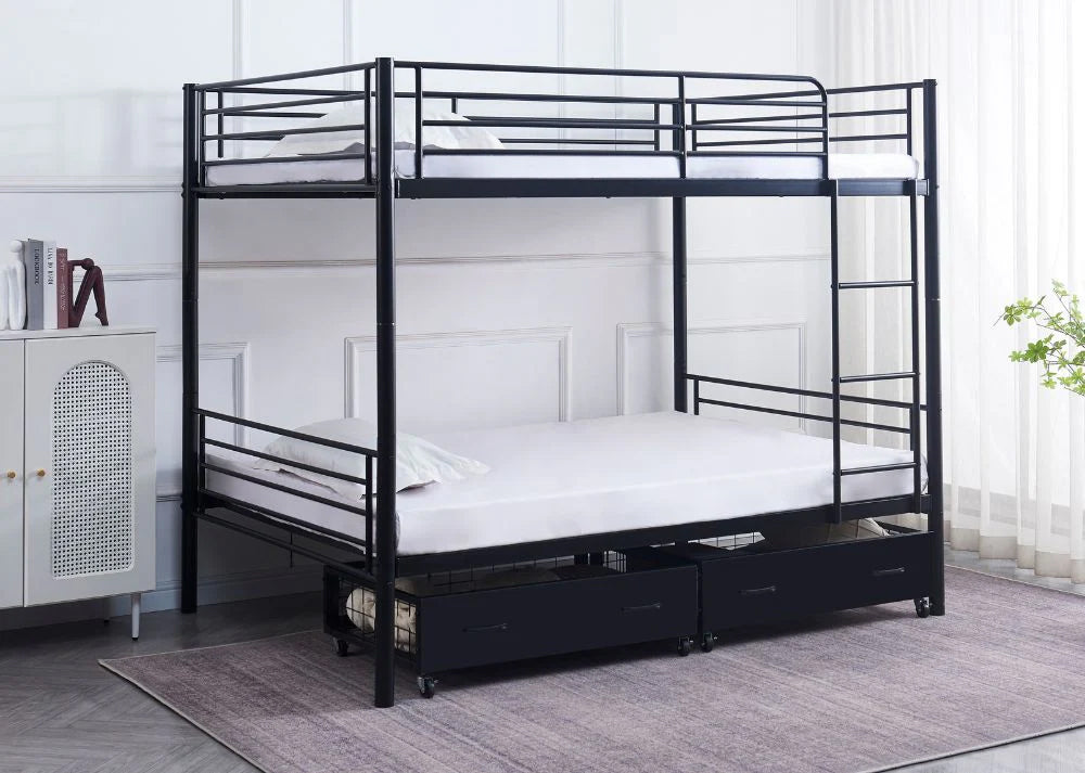 Metal Storage Drawers - Black