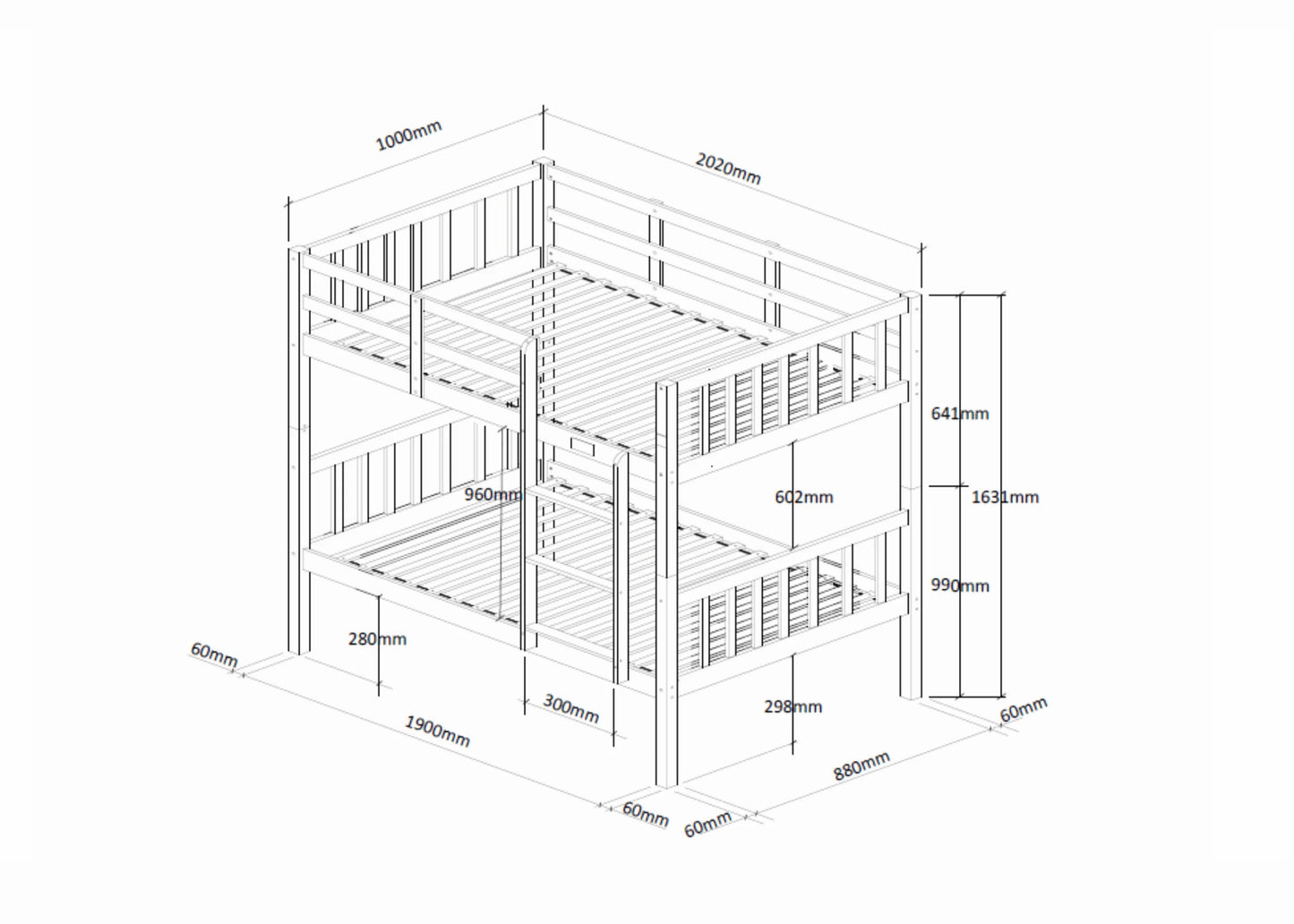 Kelling Bunk - Oak Finish